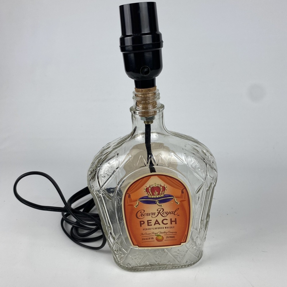 CROWN ROYAL Peach Liquor Bar Bottle TABLE LAMP Lounge Light